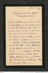 Nachlass Franz Steindachner, Brief von Eduard Graeffe an Franz Steindachner (23.06.1904), Inv.Nr. 173.44, Seite 1